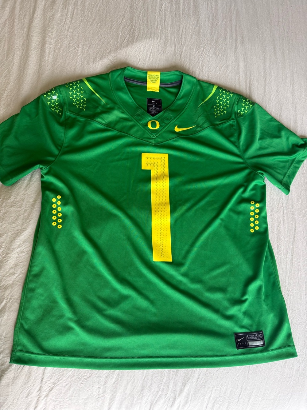 Nike Oregon Ducks Green & Yellow Men's Football Jersey